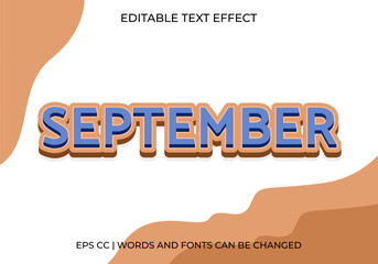 Editable September Text Effect