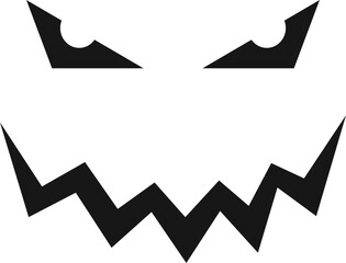 Scary Ghost Horror Face Vector Element