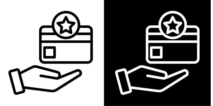 Loyalty Program  Icon Set White Style Collection