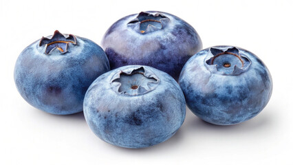 Fresh Blueberries Isolated on Transparent Background
