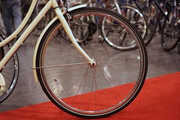 close-up view of bicycle parts