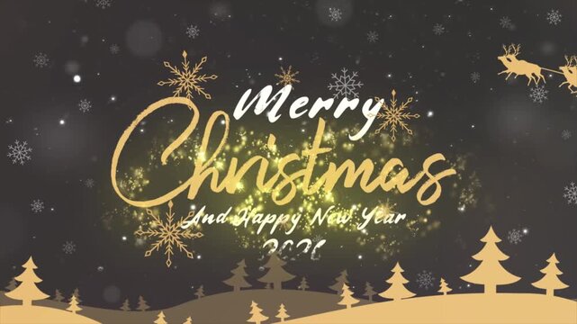 Christmas and New Year Celebration with Decorative Elements