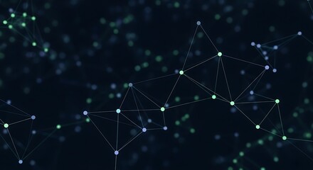 Abstract representation of a digital network with glowing nodes and connections