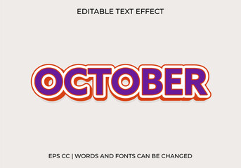 Editable October Text Effect