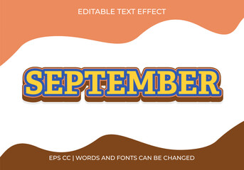 Editable September Text Effect