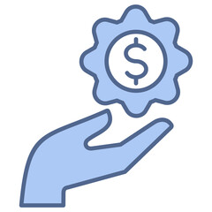 Cost Blue Icon