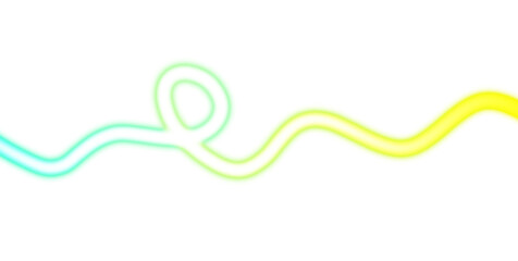 Glowing moving light streak rays neon overlay effect PNG. Glowing neon light flow wave shaped cutout on transparent background. Light leaks gradient shape.