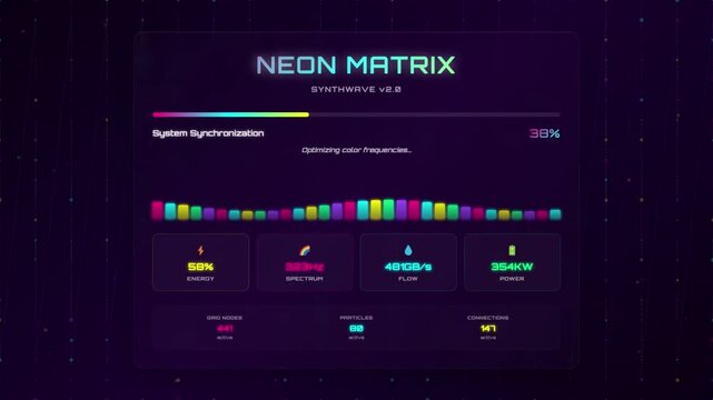 Futuristic System Loading UI Animation | Modern Tech Progress Bar | Digital Interface HUD Loader.	