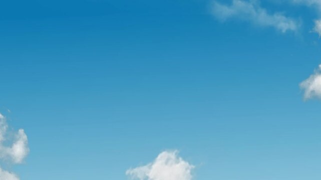 4K cloud zoom effect and smooth transition in bright blue sky