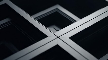 Dynamic charcoal geometry creating precision and sculpted modern design lines