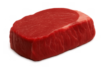 Raw beef fillet steak with no bone, fresh red meat for cooking, butchery product and healthy protein food
