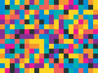 Abstract colorful geometric pixel pattern background for digital design and vibrant texture
