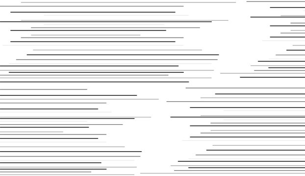 Trendy dynamic horizontal speed lines background. Anime style line backdrop. Comics book frame speed lines. Monochrome manga super hero force movement layout. Simple geometric horizontal stripes.