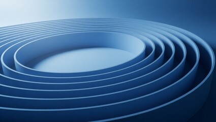 Concentric blue circular rings