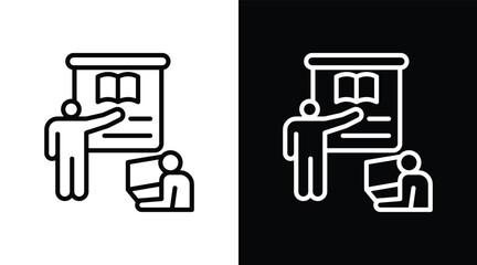 training Two-tone version in black and white background