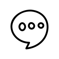 Speech Bubble Icon A Simple Black and White Outline for Messaging and Communication