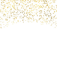 Soft Gold Confetti Border – Minimal Sparkling Glitter Background