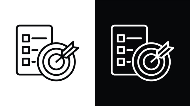 accuracy Two-tone version in black and white background