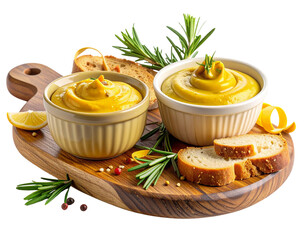 Festive Culinary Mustard Spread with Seasonal Kitchen Decor