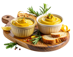 Festive Culinary Mustard Spread with Seasonal Kitchen Decor