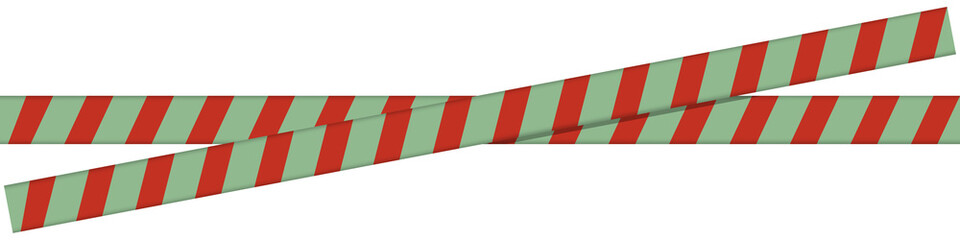 Festive Christmas Striped Ribbon Banner &ndash; Holiday Decorative Element for Greeting Cards and Social Media Posts, Isolated on Transparent Background
