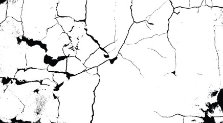 Cracked white background, textured style. The white background features irregular patterns resembling parched earth. White background vector.