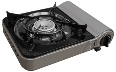 Gray portable gas stove