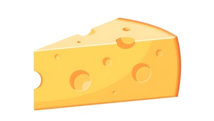 Swiss cheese or emmental cheese flat color icon for food apps and websites  