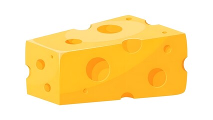 Swiss cheese or emmental cheese flat color icon for food apps and websites  