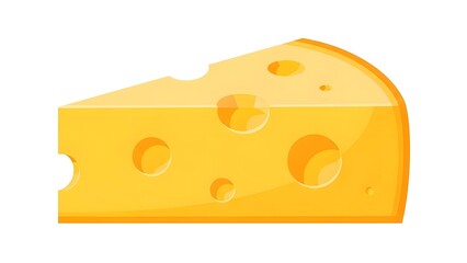 Swiss cheese or emmental cheese flat color icon for food apps and websites  