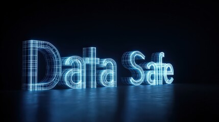 Illuminating Data Safe in a futuristic digital rendering. Evokes security and technological advancement. ..Created with Generative AI, not depicting real subjects.