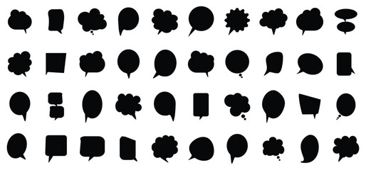 Speech Bubble collection. Speech Bubble collection. Talk bubbles, Cloud speech bubbles set. Black speech bubble