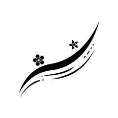 World Wetlands Water Waves Abstract flowing diagonal blue shapes with small flowers svg