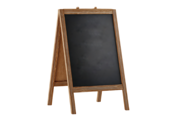 Rustic wooden a frame chalkboard sign for advertising and menus