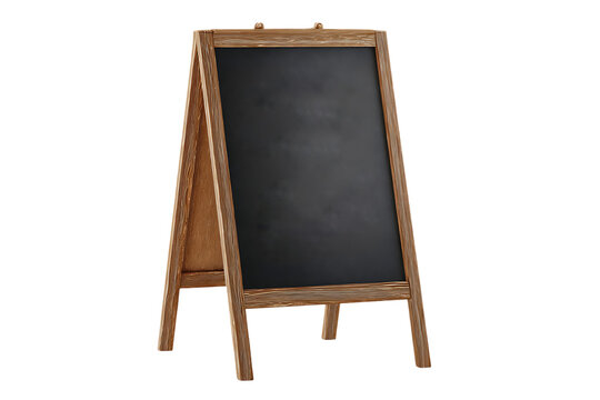 Rustic wooden a frame chalkboard sign for advertising and menus
