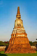 Fototapeta premium Thai Female Model at Thai Temple and Temple Grounds of Ayutthaya 