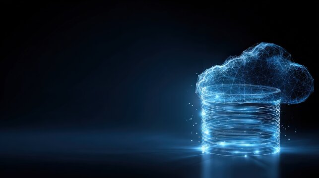 A digital illustration of a stack of coins and cloud, symbolizing the concept of cloud storage and digital finance. ..Created with Generative AI, not depicting real subjects.