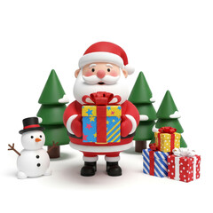 santa claus with gifts