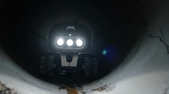 Robot Inspecting Pipe