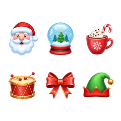 christmas icons set
