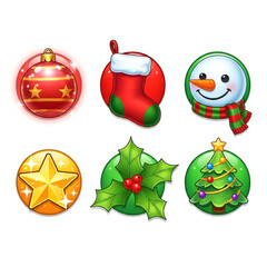 christmas icons set