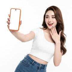 young woman holding a mobile phone