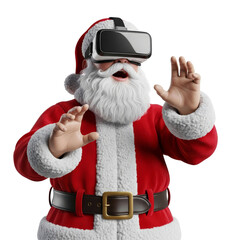 santa claus with a gift