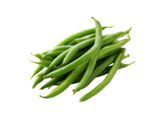 Fresh green beans pile vegetable food, Isolated, Png Transparent Background
