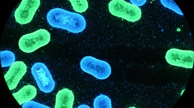 Fluorescent Bacteria Microscopy Image