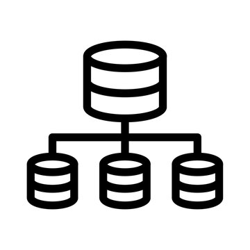 Master Data Structure Line Icon of Master Data Management Icon Set