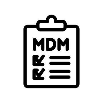 MDM Documentation Line Icon of Master Data Management Icon Set