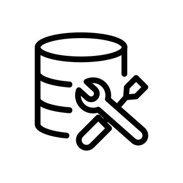Data Maintenance Tool Line Icon of Master Data Management Icon Set