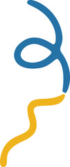 Illustration of Blue and Yellow Wavy Lines