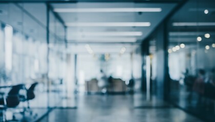 Modern Office Interior Bright Blurred Conference Room Workspace